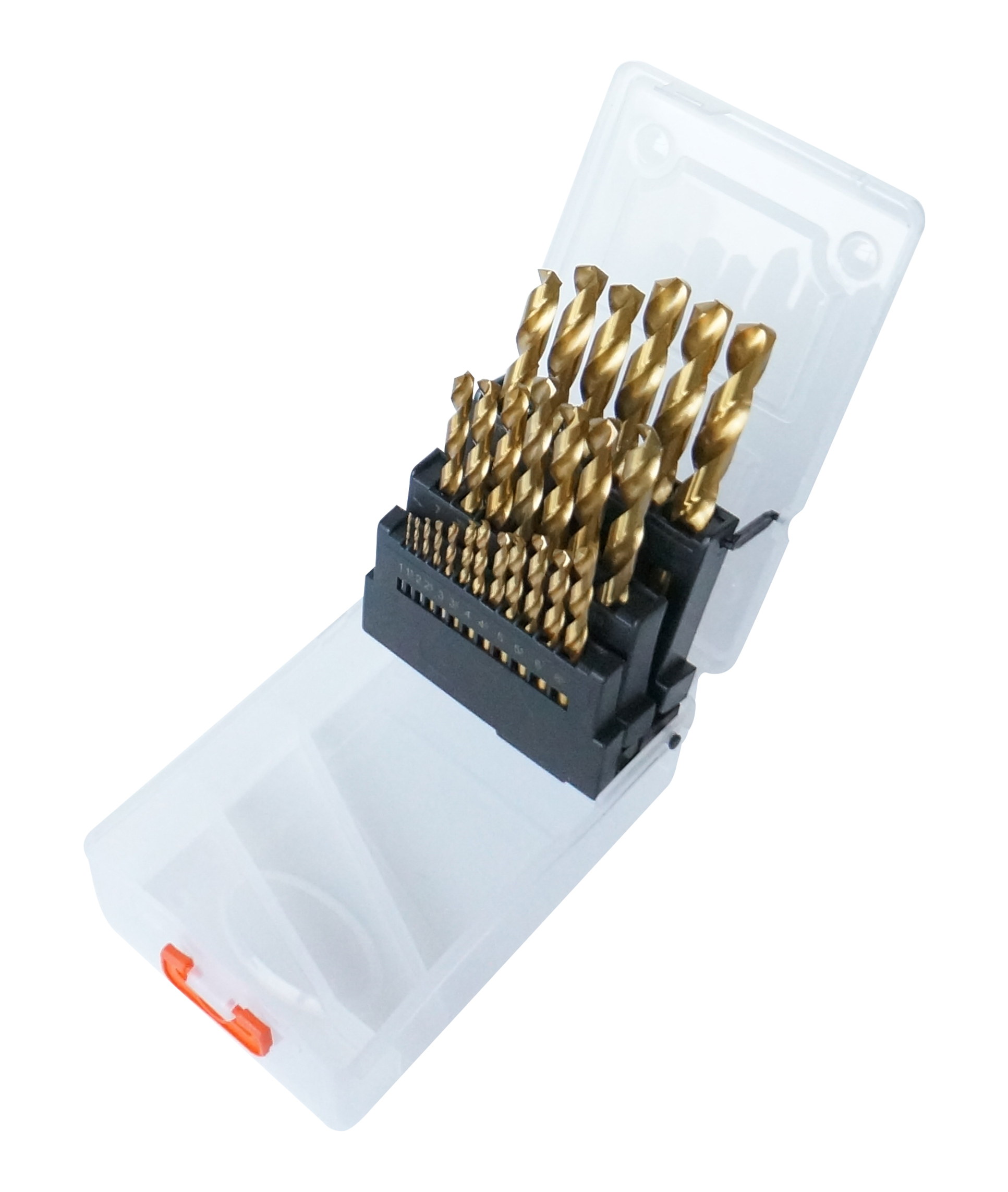Coffret 25 forets HSS taillés meulés TiN SP DIN338